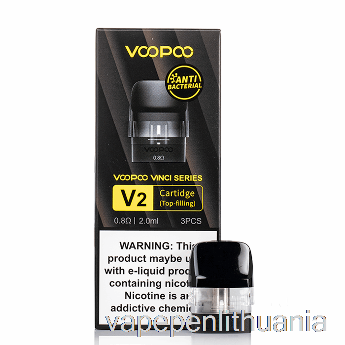 Voopoo Vinci Series V2 Pakaitiniai Ankštys 0,8ohm Vinci V2 Kasetė Vape Skystis